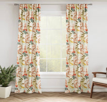 Load image into Gallery viewer, Stain Resistant Aqua Blue Cream Red Green Chinoiserie Asian Upholstery Drapery Fabric CF
