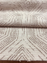 Load image into Gallery viewer, 1.5 yards of Calico Pentagon Beach Beige Taupe Geometric Chenille Water &amp; Stain Resistant Upholstery Fabric WHS 3081