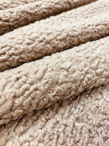 MCM Mid Century Modern Taupe Beige Boucle Upholstery Fabric WHS 3071