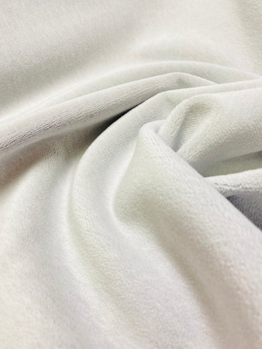 Designer Light Grey Performance Velvet Water & Stain Resistant Upholstery Fabric STA 3142