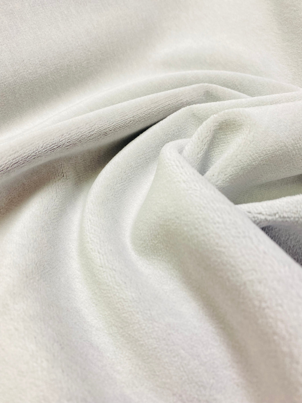 Designer Light Grey Performance Velvet Water & Stain Resistant Upholstery Fabric STA 3142