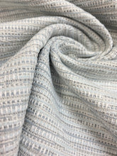 Load image into Gallery viewer, Thibaut Cadence Crypton Water &amp; Stain Resistant Blue Grey Oyster Abstract Woven Upholstery Fabric WHS 3722