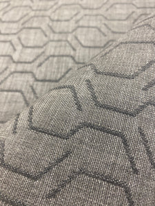 Sunbrella Adaptation Stone Grey Geometric Water & Stain Resistant Indoor Outdoor Upholstery Fabric WHS 3942