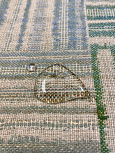Load image into Gallery viewer, 1.25 Yard Michael Smith Asera Green Blue Beige Wool Check Linen Geometric Water Resistant Upholstery Fabric WHS 3480