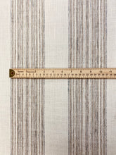 Load image into Gallery viewer, Designer Water &amp; Stain Resistant Beige Sage Cream Grey Stripe Upholstery Fabric WHS 3625