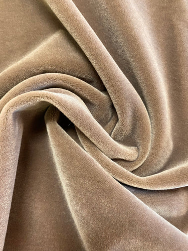 2 Yard of Mocha Brown Genuine Mohair Velvet Water & Stain Resistant Upholstery Fabric STA 3677