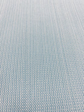 Load image into Gallery viewer, 56" Wide Designer Aqua Blue Strie Canvas Indoor Outdoor Water &amp; Stain Resistant Upholstery Fabric STA 3078