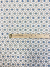 Load image into Gallery viewer, Designer Water &amp; Stain Resistant Geometric Cream Blue Green Taupe Honeycomb Upholstery Fabric WHS 3380