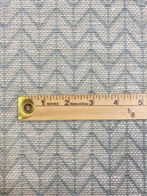 Load image into Gallery viewer, Designer Reversible Linen Blend Aqua Blue Chevron Stripe Upholstery Fabric WHS 3840