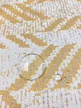 Load image into Gallery viewer, Designer Water &amp; Stain Resistant Grey Gold Mustard Chevron Abstract Geometric Upholstery Drapery Fabric STA 3488