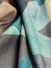 Load image into Gallery viewer, Designer Guild Geo Moderne Jade Linen Cotton Brown Green Olive Mustard Abstract Water &amp; Stain Resistant Upholstery Drapery Fabric STA 3310