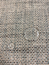 Load image into Gallery viewer, Designer Water &amp; Stain Resistant Taupe Brown Teal Herringbone MCM Mid Century Modern Chenille Upholstery Fabric WHS 3980