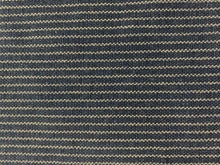 Load image into Gallery viewer, Designer Water &amp; Stain Resistant Navy Blue Beige Stripe Nautical Upholstery Fabric WHS 3729