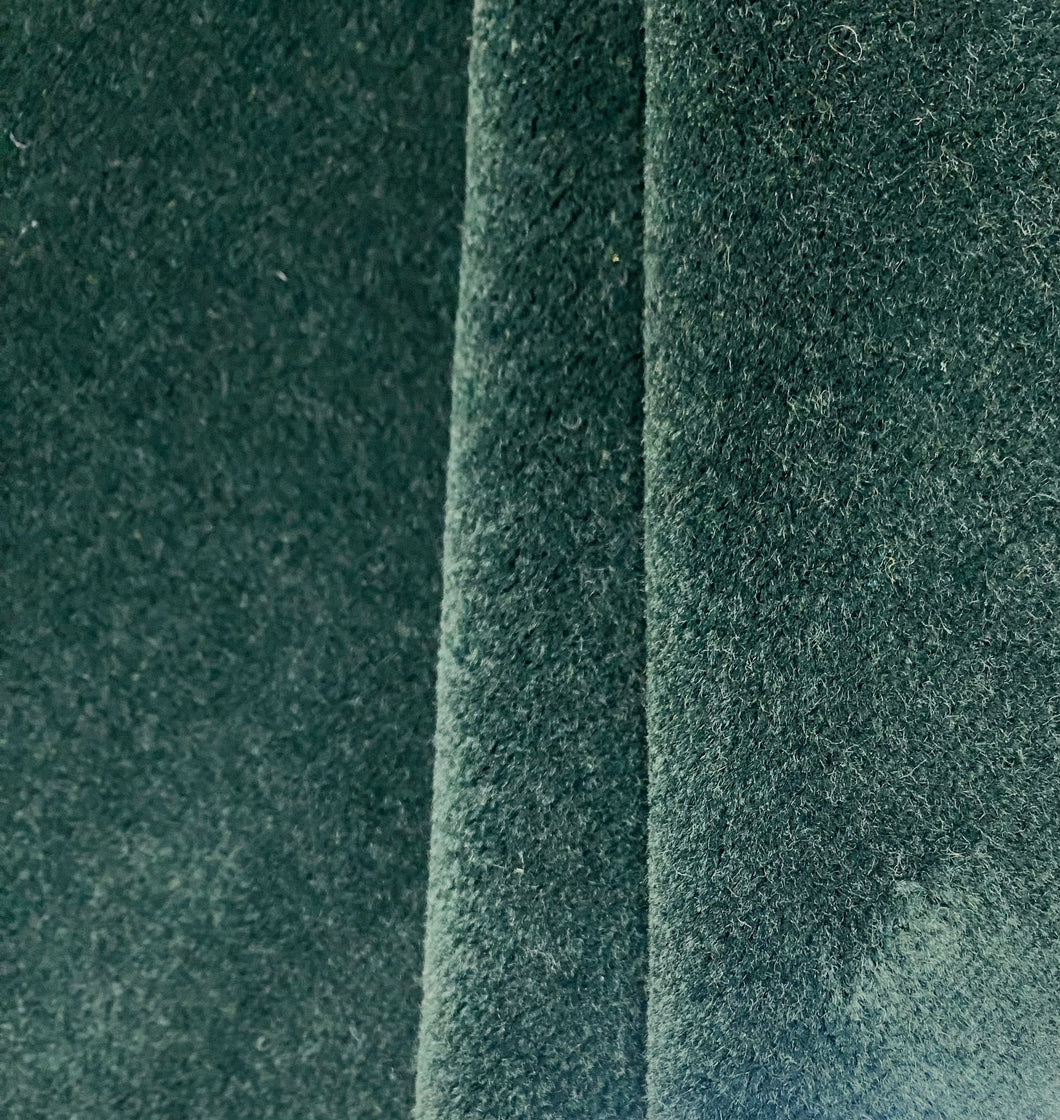 Designer Velvet Upholstery Fabric - Green Grey