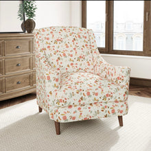 Load image into Gallery viewer, Stain Resistant Sage Green Cream Coral Brown Floral Upholstery Drapery Fabric CF