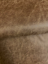 Load image into Gallery viewer, Designer Distressed Mocha Brown Faux Leather Upholstery Vinyl WHS 4129