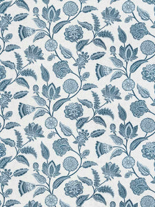 Belle Maison Blue Floral Drapery Fabric, Fabric Bistro, Columbia