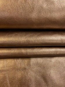 42 SF Copper Metallic Genuine Leather Upholstery STA 4216