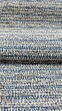 Load image into Gallery viewer, Designer Denim Blue Grey Woven MCM Mid Century Modern Tweed Upholstery Fabric STA 3211