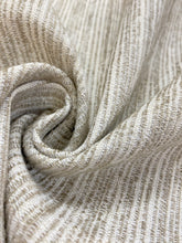 Load image into Gallery viewer, Designer Textured Cream Taupe Stripe Water &amp; Stain Resistant Upholstery Fabric WHS 4205
