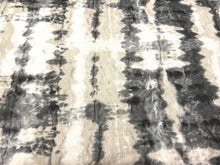 Load image into Gallery viewer, Designer Water and Stain Resistant Charcoal Grey Beige Cream Cotton Abstract Upholstery Drapery Fabric