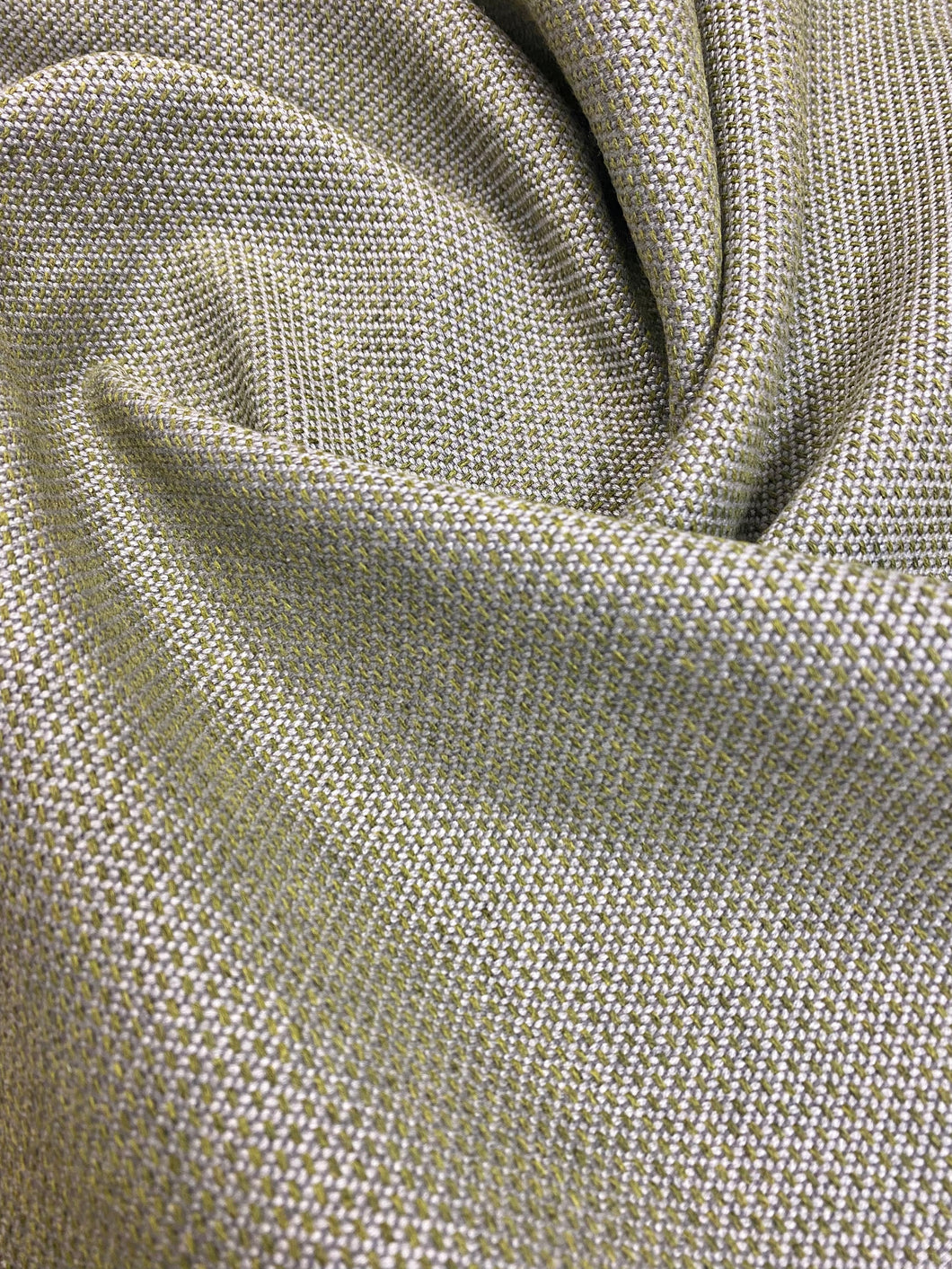 Schumacher Camarillo Weave Indoor Outdoor Leaf Green Grey Woven Tweed Water & Stain Resistant Upholstery Fabric STA 3549