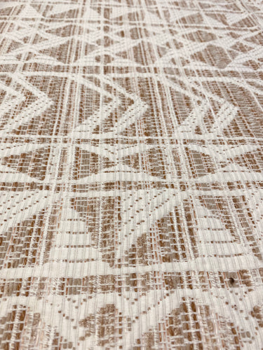1.8 Yard of Designer Beige Sage Green Cream Abstract Geometric Upholstery Fabric WHS 3247