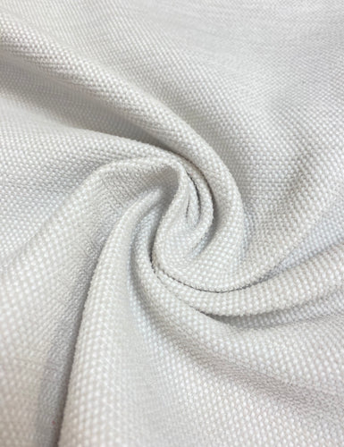 Designer Water Resistant Off White Textured MCM Mid Century Modern Chenille Upholstery Fabric WHS 3886