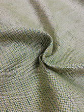 Load image into Gallery viewer, Designer Lime Green Teal Cream MCM Mid Century Modern Tweed Water &amp; Stain Resistant Upholstery Fabric WHS 3652