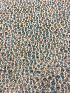 Designer Reversible Animal Pattern Seafoam Green Beige Chenille Upholstery Fabric STA 3588