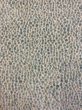 Load image into Gallery viewer, Designer Reversible Animal Pattern Seafoam Green Beige Chenille Upholstery Fabric STA 3588