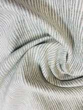 Load image into Gallery viewer, Designer Water &amp; Stain Resistant Flax Woven Seafoam Beige Cream Upholstery Fabric WHS 3780