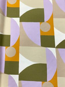 Serena Dugan Condesa Hyacinth Pumice Lilac Mustard Green Beige Water Resistant Abstract Geometric Upholstery Fabric WHS 3495