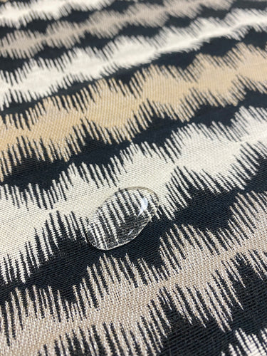 Designer Black Taupe Beige Abstract Geometric Upholstery Water & Stain Resistant Fabric STA 3109