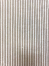 Load image into Gallery viewer, Designer Beige Cream Ticking Stripe Upholstery Fabric WHS 4094