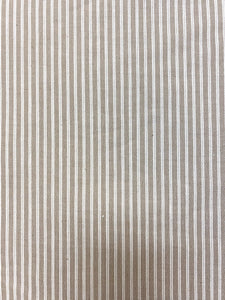 Designer Beige Cream Ticking Stripe Upholstery Fabric WHS 4094
