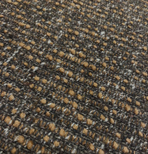Load image into Gallery viewer, Designer Water &amp; Stain Resistant Caramel Cream MCM Mid Century Modern Tweed Boucle Upholstery Fabric WHS 3606