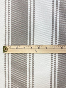 Bella Dura Brighton Driftwood Taupe Cream Stripe Indoor Outdoor Water & Satin Resistant Upholstery Fabric STA 3748