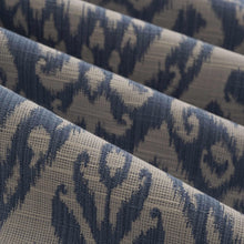 Load image into Gallery viewer, Taupe French Blue Ikat Upholstery Drapery Fabric FB