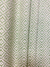 Load image into Gallery viewer, Brunschwig &amp; Fils Emburn Woven Apple Green Cream Geometric Upholstery Fabric WHS 4062