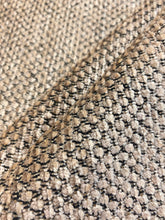 Load image into Gallery viewer, 1.6 Yard Designer Reversible Taupe Black MCM Mid Century Modern Nubby Chenille Upholstery Fabric WHS 3916