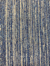 Load image into Gallery viewer, Designer Water &amp; Stain Resistant Woven Navy Blue Grey Upholstery Fabric WHS 4218