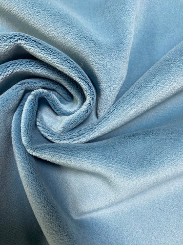 Designer Water & Stain Resistant Teal Blue Velvet Upholstery Fabric STA 3793