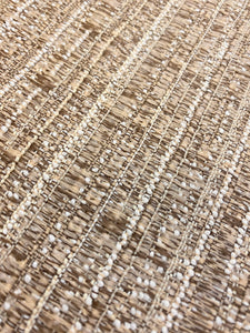 1.5 Yard of Designer Water & Stain Resistant Rustic Taupe Cream Coastal Upholstery Fabric WHS 4101