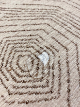 Load image into Gallery viewer, 1.5 yards of Calico Pentagon Beach Beige Taupe Geometric Chenille Water &amp; Stain Resistant Upholstery Fabric WHS 3081