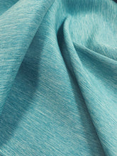 Load image into Gallery viewer, Indoor Outdoor Aqua Blue Canvas Water &amp; Stain Resistant MCM Mid Century Modern Textured Upholstery Drapery Fabric STA 3271