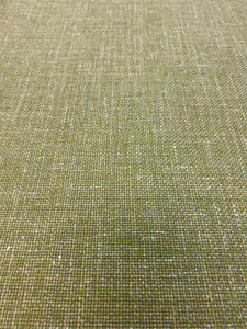 Designer Water & Stain Resistant Spring Green Taupe Beige MCM Mid Century Modern Linen Tweed Upholstery Fabric WHS 3087