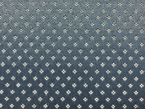 Imperial Country French Blue Small Scale Velvet Upholstery Fabric