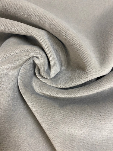 Designer Grey Water & Stain Resistant Velvet Upholstery Fabric STA 3929