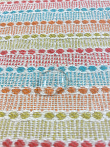 Designer Green Orange Turquoise Blue Red Stripe Water & Stain Resistant Upholstery Fabric WHS 3472